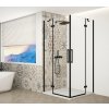 Gelco TRINITY BLACK štvorcová sprchová zástena 1000x1000mm, rohový vstup, číre sklo GT2210-10C-B