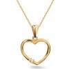 iZlato Forever Pôvabný diamantový náhrdelník so srdcom, 9K ALBR008HR