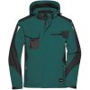 James&Nicholson Pánska softshellová bunda JN824 Dark Green L