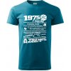 1975 v kocke - Klasické pánske tričko vyššej gramáže - XL ( Tmavý tyrkys )