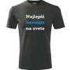 Grafitové tričko najlepší barman na svete - darček pre barmana S