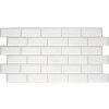 PVC panel Brick white modern obklad na stenu 96 x 48,5 cm