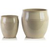 Mondex Sada 2 ks keramických květináčů NEVA BEIGE XIV béžová
