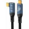 PremiumCord USB4™ Version2.0 80Gbps 16K@60Hz 240W Thunderbolt 3 a 4 kabel zahnutý 1,2m