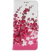 Púzdro TopQ Samsung A52 Flipové Kytičky textil 56590