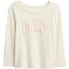 Detské tričko GAP V-FRCH LS LOGO TEE biela ružová