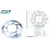 Kotúč brzdový MTZ nerezový - zubatý dizajn Wave - KTM 85SX / 13-26 + Husqvarna TC85 / 14-26 + Gas-Gas MC85 / 21-26 + KTM Freeride
