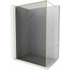 Mexen Kioto-F, sprchová zástena s rámom 140 x 202 cm, 8 mm šedé sklo, zlatý matný profil, 800-140-104-55-40