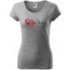 Nemecký ovčiak ekg - Dámske tričko Pure - 2XL ( Tmavosivý melír )