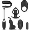 Tardenoche Six-In-One Vibrating Bullet & 6 Silicone Accessories Kit Black
