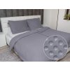 Biante Hrejivé posteľné obliečky Minky 3D bodky MKP-004 Tmavo sivé Predĺžené 140x220 a 70x90 cm