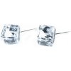 Náušnice swarovski elements kocky 8 mm číre CRYSTAL CAL'VZ' – napichovačky