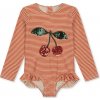 Plavkové body Konges Slojd Jade LS 18m: Glitter Stripe