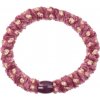 Gumička do vlasov Kknekki Velvet Stripe Mauve