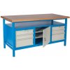 Lacneskrine #08 HARDWORK DCD Pracovný stôl so skrinkou a 6 zásuvkami, s nosnosťou do 500 kg