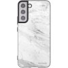 Picasee silikónový čierny obal pre Samsung Galaxy S22+ 5G - White marble