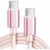 Rýchlonabíjací a dátový kábel Madvell USB-C 60W 1 až 2 metre ružová Délka: 1 meter