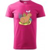 Kapybara a vtáčik - Klasické pánske tričko vyššej gramáže - 4XL ( Purpurová )