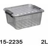 Úložný box HOME BOX 2 L s vekom s klipmi - PLAST TEAM 15-2235