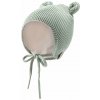 STERNTALER Čiapka pletená GOTS na zaväzovanie podšitá s uškami zelená uni veľ. 43 cm - 5-6 m