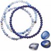 PAVONA Náramky s minerálnymi kameňmi sodalit, aventurín a lapis lazuli 43043.3 modrý