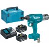 MAKITA DRV150RFJ Nitovačka akumulátorová LXT Li-ion 18V / 1x 3.0Ah + nabíjačka - 2.4 - 4.8 mm priemer nitov