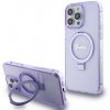 Guess IML Ring Stand Glitter MagSafe Zadní Kryt pro iPhone 15 Pro Max Purple