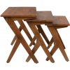 Clayre & Eef Set 3ks odkladací drevený stolík Rammia - 54*35*51 / 47*30*46 / 40*25*41 cm - Clayre & Eef