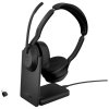 Jabra Evolve 2 55 MS Stereo slúchadlá do uší Bluetooth, 25599-999-889, stereo, čierna, Potlačenie hluku, Redukcia šumu mikrofónu; 25599-999-889