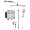 SAPHO SMART SELECT sprchový set s termostatickou batériou, 2 výstupy, posuvný držiak sprchy, chróm RP042-02