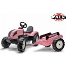 Falk šliapací traktor 1058AB Pink Country Star s prívesom ružový