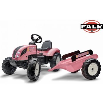 Falk šliapací traktor 1058AB Pink Country Star s prívesom ružový