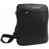 GROSSO Kožená pánska crossbody taška 22x28x6 cm čierna