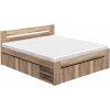 DREVONA Manželská posteľ 180 cm REA KIRA | dub canyon