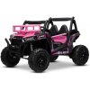Beneo Elektrické autíčko UTV 24V, ružové, dvojmiestné, 2 x 200 W Motor, Lítiová batéria, EVA kolesá, odpružené nápravy, ektrická brzda, čalúnené sedadlo, 2,4 GHz DO, Dvojmiestne, USB, SD karta