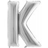 Nafukovací balónik písmeno K strieborné 102 cm - Grabo