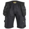 Blåkläder AB 1972 STRIKER Pracovní šortky pro řemeslníky ze strečového materiálu Farba: Black/Black, Veľkosť: C48