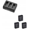Li-ion trojitá 1600mAh batéria + nabíjačka pre GoPro Hero 3