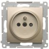 Kontakt Simon 1-zásuvka s clonkami Simon54 PREMIUM/NATURE SS zlatá DGZ1Z.01/44