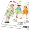 Strih Burda 9373 - Detské šaty s vreckami