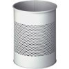 Durable Odolný odpadkový koš Kulatý kovový / prolamovaný odpadkový koš 15L 331010 šedý