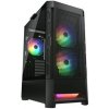 COUGAR Airface RGB Black | PC Case | Mid Tower / Mesh Front Panel / 2 x 140mm ARGB Fans / 1x 120mm ARGB Fan / TG Le