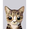 Diamondi Diamantové maľovanie - OKATÁ PRUHOVANÁ MAČIČKA Rámovanie: vypnuté plátno na rám, Rozmer: 40x50 cm