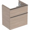GEBERIT KÚPEĽNE Skrinka pod umývadlo iCon, s 2 zásuvkami, skrátené vyloženie, dub/láva, 502.307.JH.1