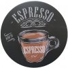 Ceduľa Espresso 30x30 cm Plechová tabuľa