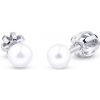 Cutie Jewellery Zlaté náušnice s perlou Z3004B Farba: Biela