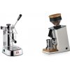 La Pavoni Professional Lusso + Eureka Mignon Single Dose, White & Oak