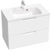 RAVAK CLASSIC II 80 x 45 x 58,5cm skrinka pod umývadlo s dvomi zásuvkami, biela/biela, X000001480