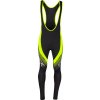 kalhoty FORCE F58 se šráky bez vložky,črn-fluo XS