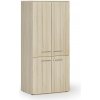 Kancelárska policová skriňa PRIMO WOOD, polené dvere, 800 x 500 x 1781 mm, dub prírodný